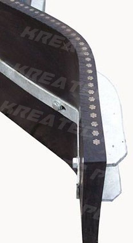 KREATEC Gummischieber starr verzinkt 1,7m für Eurotrac, Giant, usw.