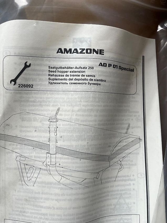 Amazone AD-P 01 Special Saatgutbehälteraufsatz 250, 226092