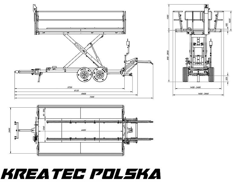 KROLIK Obstgarten Plattform PSH-3 2-achsig P2 tandem