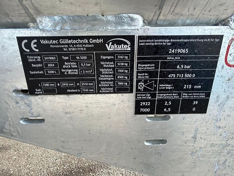 Vakutec VA 5200 Vakumfass inkl. Schleppschuh 7,5