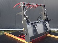 Hofstede Mestvork uitmestvork mest vork grijper met model Weidemann of Giant aankoppeling