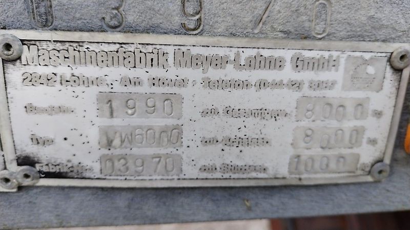 Meyer-Lohne Rekordia Güllefass Wasserwagen 6000 Liter Vakumkompressor Güllewagen 6000 Liter Wassefass 6000 Liter zum Wässern von Anpflanzungen Tandemachse