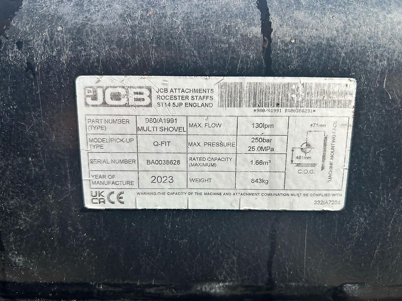 JCB Pelikaanbak 2,45 Q-fit